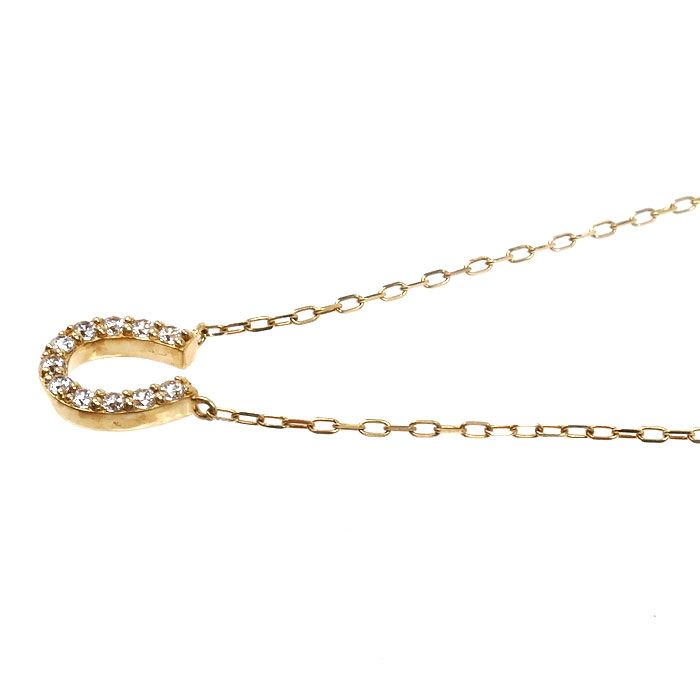 4℃ ヨンドシー K10PG ピンクゴールド ホースシュー ネックレス 