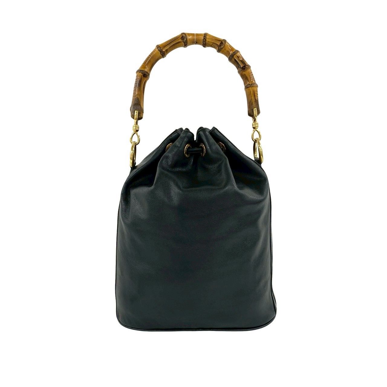 極 美品 GUCCI グッチ オールドグッチ ヴィンテージ バンブー レザー 