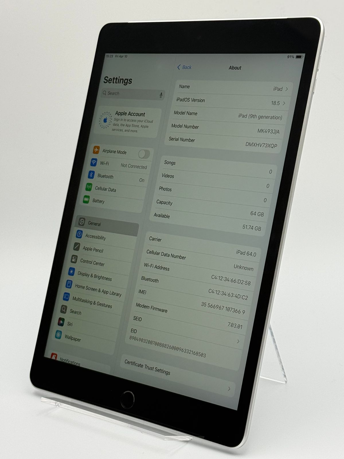 iPad 第9世代 64GB wifi+C SIMフリー 訳あり - メルカリ