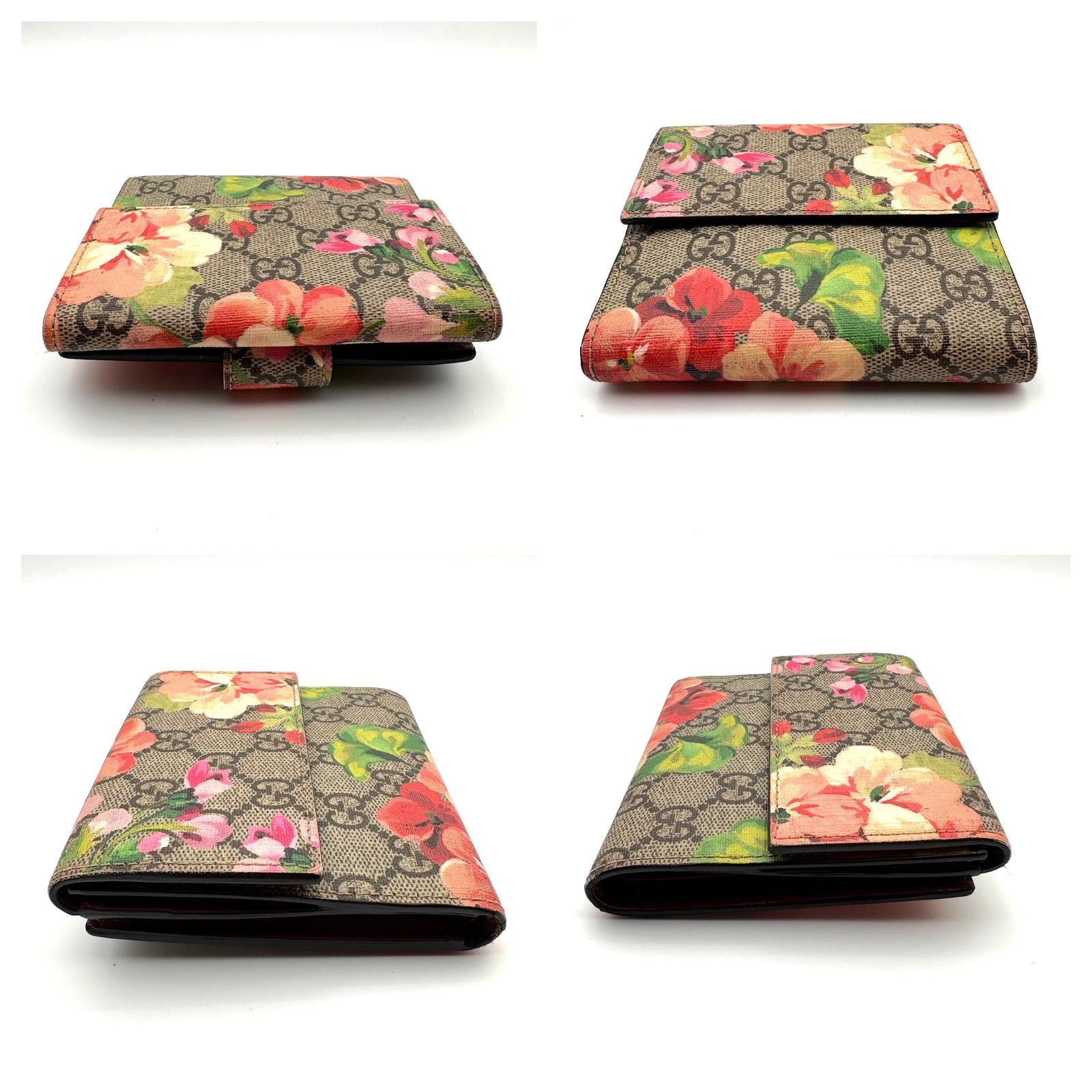 箱付／美品 】GUCCI グッチ GGブルームス 二つ折り財布 410071