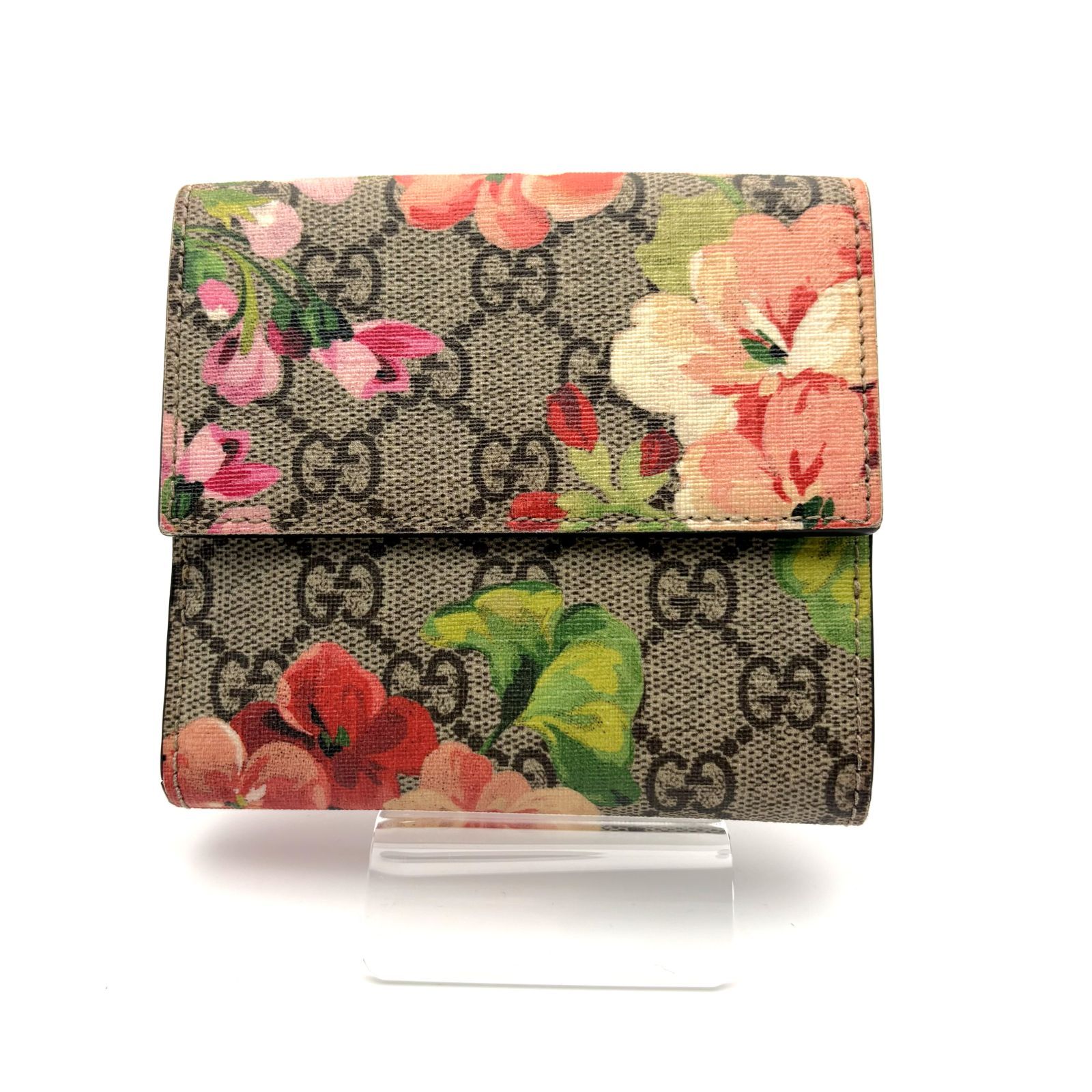 箱付／美品 】GUCCI グッチ GGブルームス 二つ折り財布 410071