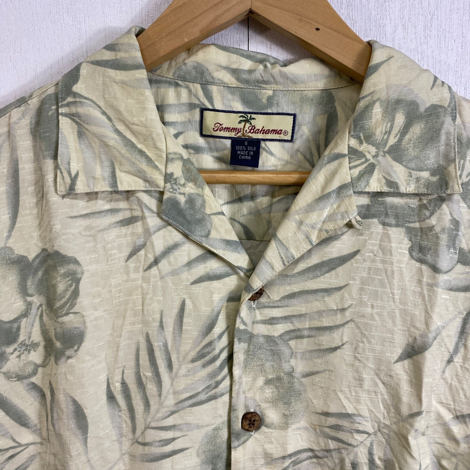 90s Tommy Bahama トミーバハマ シルク アロハシャツ ボタニカル柄 