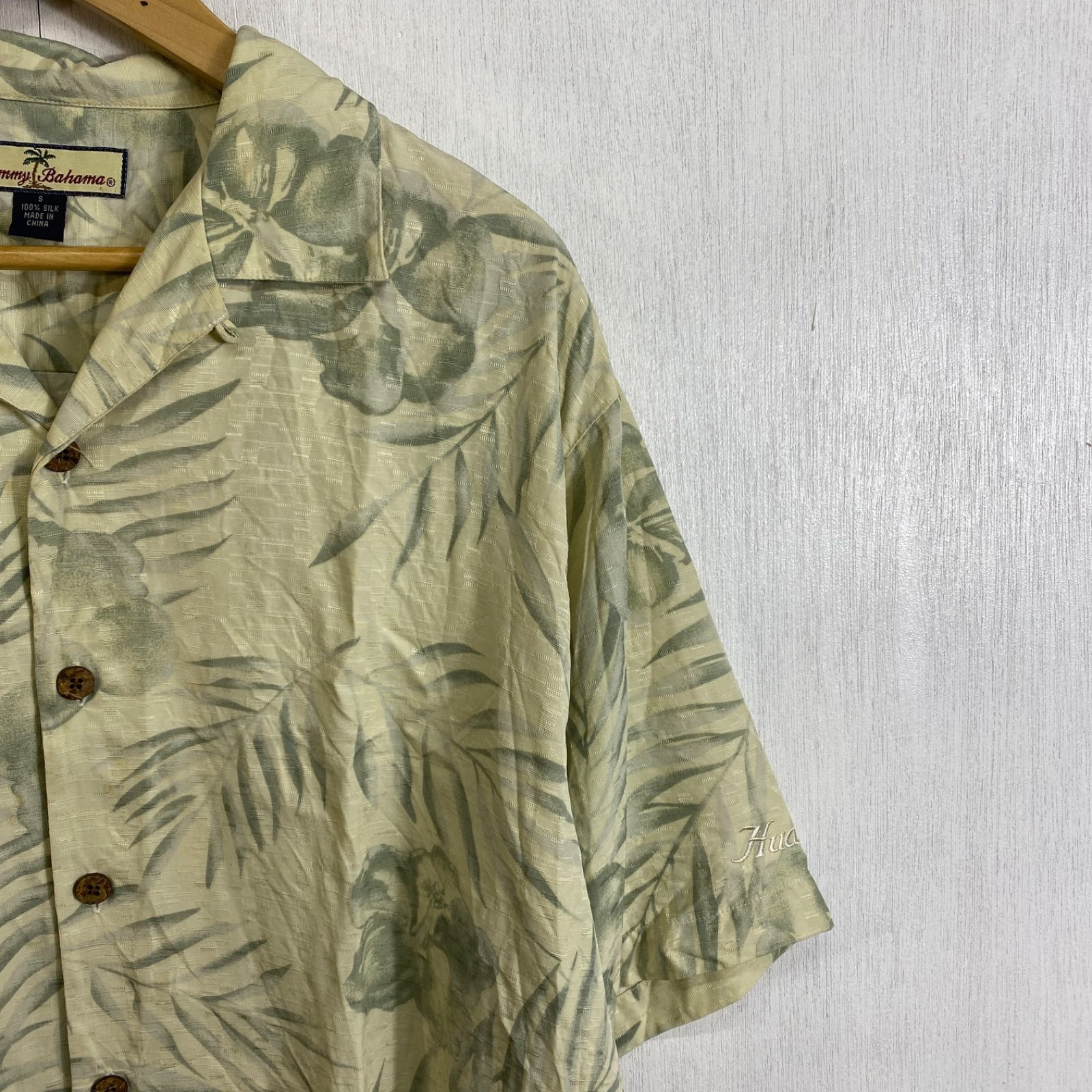 90s Tommy Bahama トミーバハマ シルク アロハシャツ ボタニカル柄 