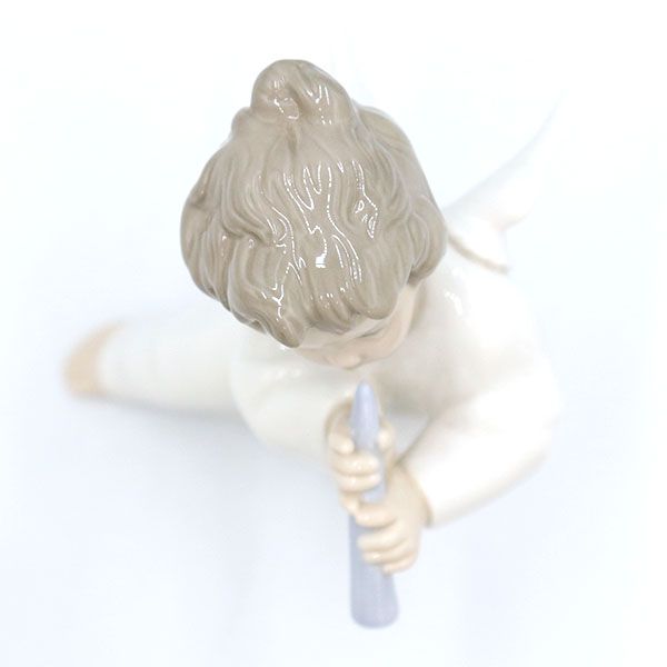リヤドロ LLADRO 可愛いフルート Angel with Flute 磁器 天使【yy