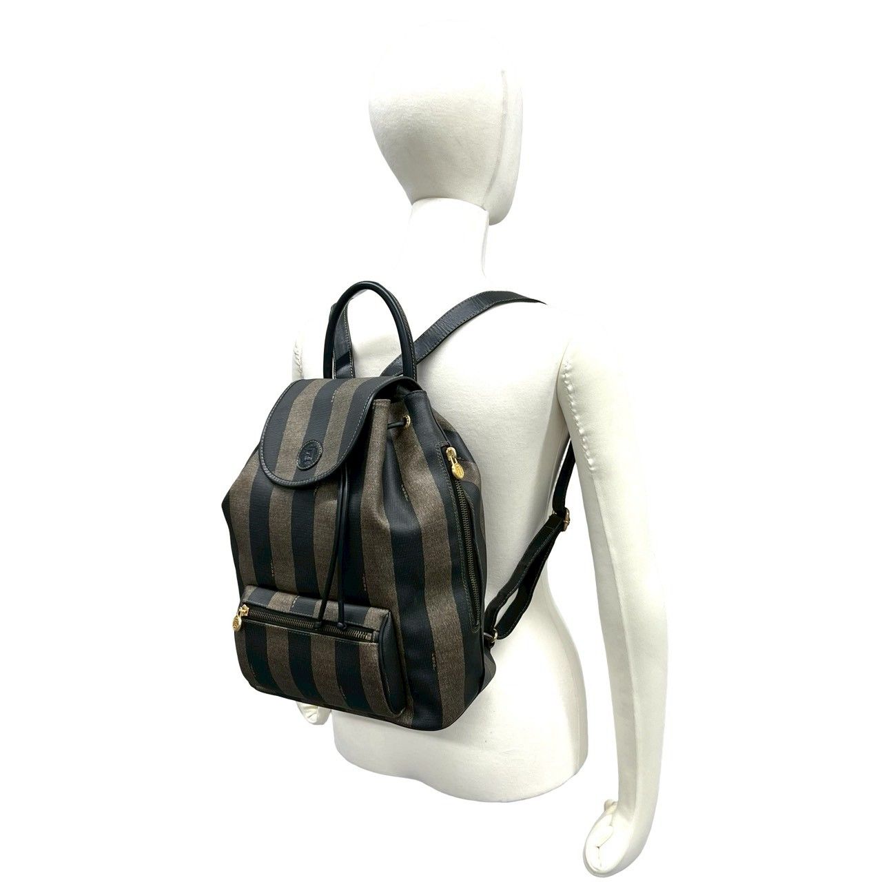 FENDI ヴィンテージバック 極 美品 袋付き FENDI フェンディ ヴィンテージ ぺカン FF 柄 レザー