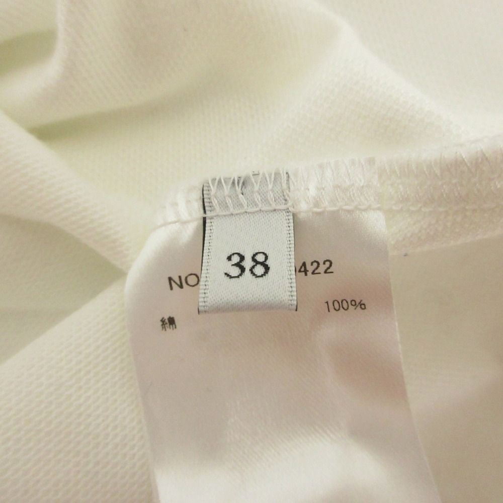 美品 20SS ebure エブール 半袖 フレア カノコクルーネックTシャツ 38 ホワイト レディース 古着 中古 USED 美品 20SS ebure エブール 半袖 フレア カノコクルーネックTシャツ 38