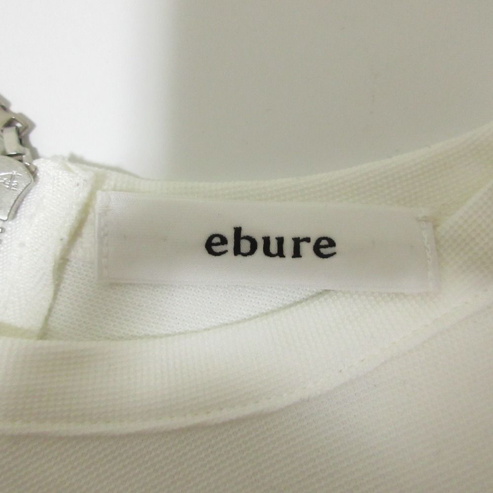 美品 20SS ebure エブール 半袖 フレア カノコクルーネックTシャツ 38