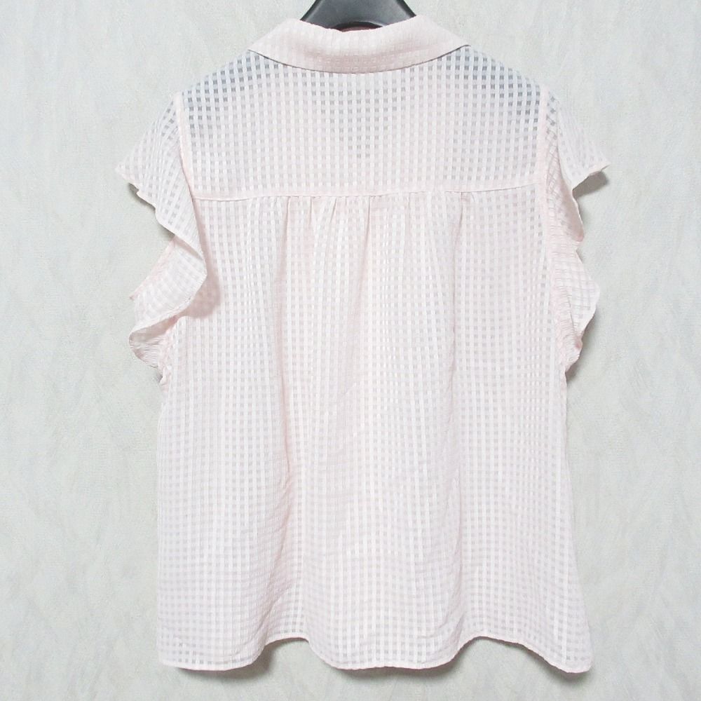 美品 25SS La boutique BonBon ラブティックボンボン 愛されチェック サテンサッカーチェックブラウス サイズF ピンク レディース 古着 中古 USED 美品 25SS La boutique BonBon ラブティックボンボン 愛されチェック