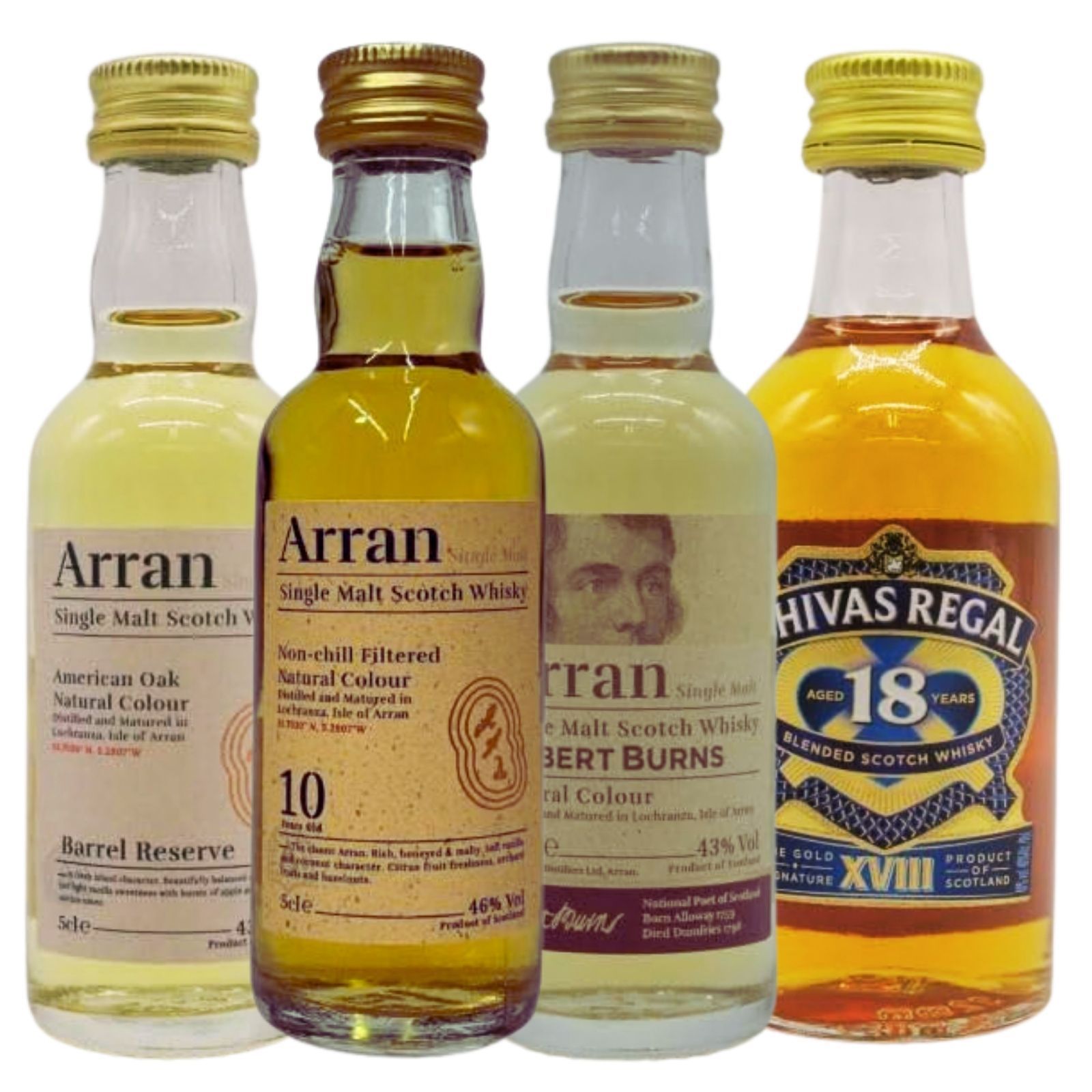 飲料・酒 【4本セット】ミニチュア ウイスキー 飲み比べ アラン10年