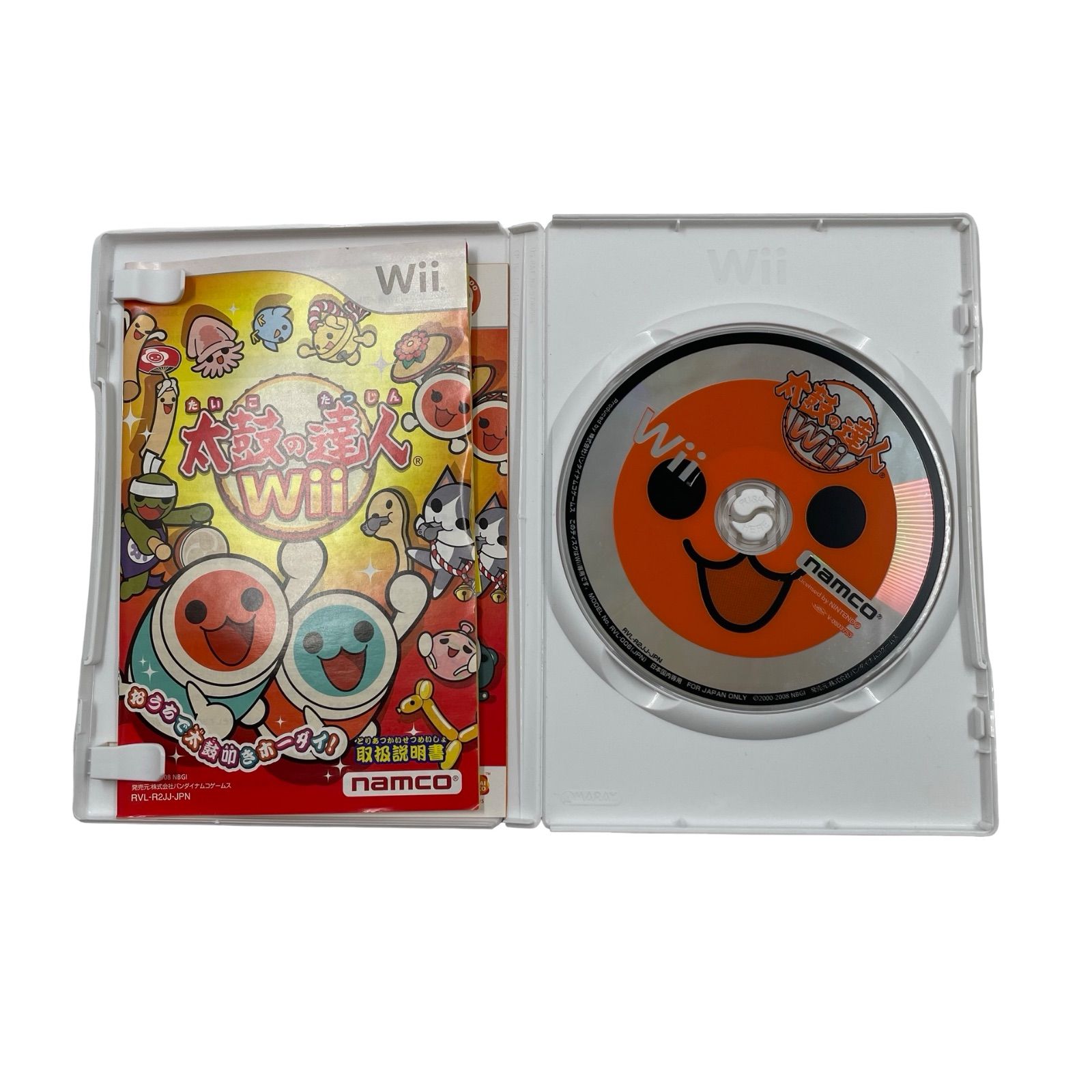 Wii タタコン 2台 ソフト 2本 太鼓の達人 超ごうか版 まとめ売り バチ 