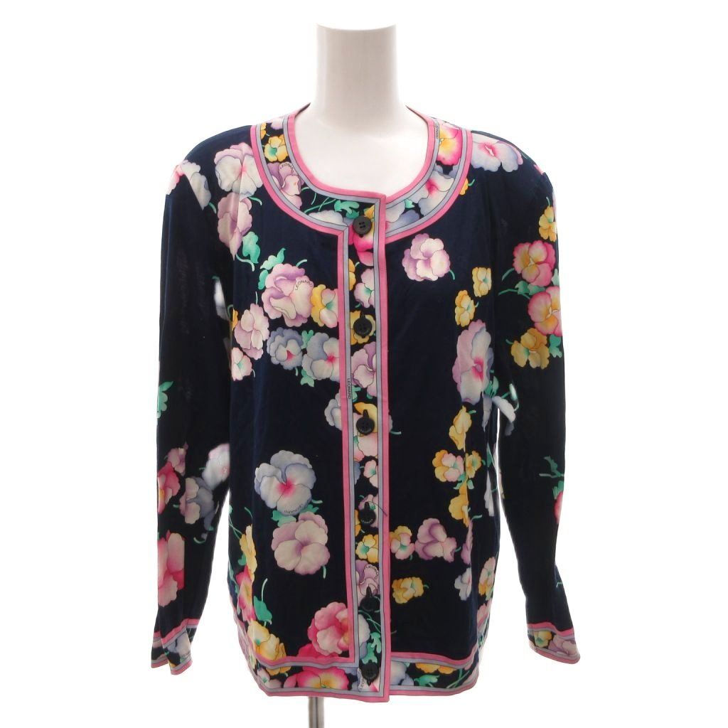 LEONARD*レオナール 花柄アンサンブル カーディガン フラワー M×L 希少 