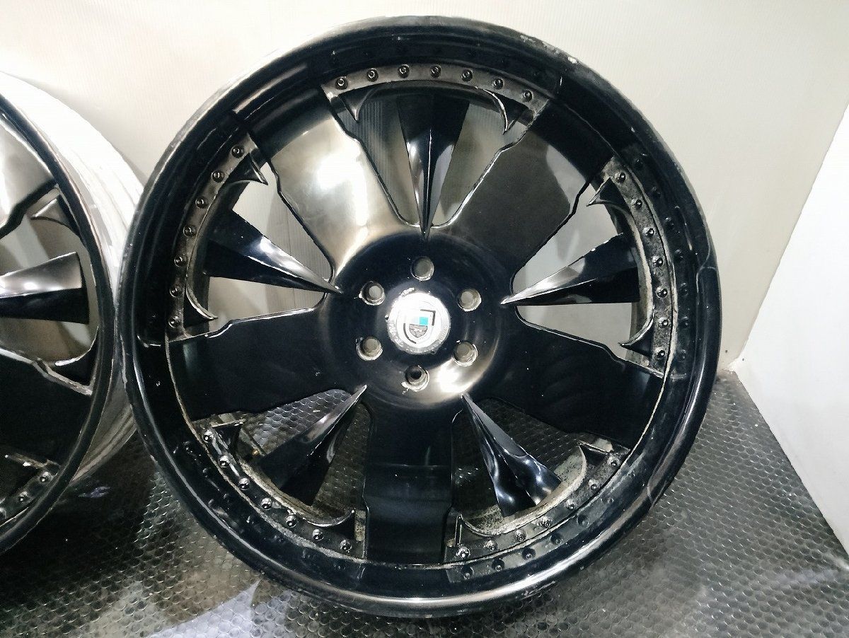 ASANTI アシャンティ 社外ホイール 26インチ 4本 9J6HPCD139.7約+30 深リム ブラック エスカレード等　(VHQ120) ASANTI アシャンティ 社外ホイール 26インチ 4本 9J6HPCD139.7約+30 深