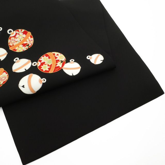 新古品】 名古屋帯 未使用 正絹 塩瀬 九寸 手染め 手刺繍 黒地