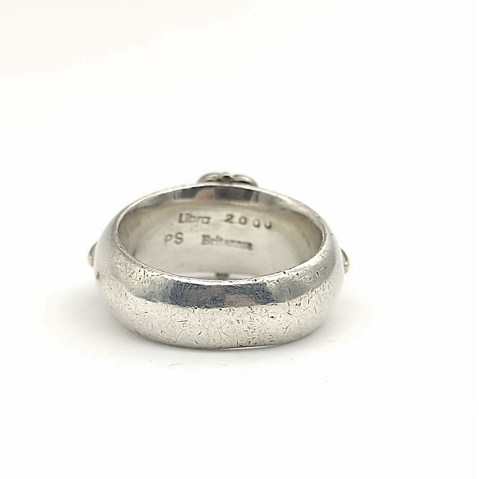Libra（リブラ）シルバーアクセサリーX線鑑定済み 美品】Libra Britannia リブラ クロスデザインリング 2000 シルバー925
