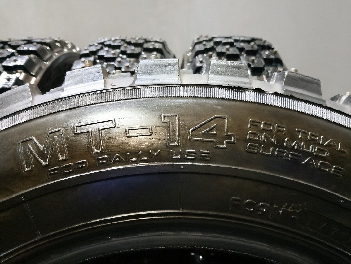 【走行短め】YOKOHAMA ADVAN MT-14 195/65R15 15インチ スパイクタイヤ 4本 カップピン プリウス ヴォクシー セレナ カローラ等　(KTF494) 走行短め】YOKOHAMA ADVAN MT-14 195/65R15 15インチ スパイクタイヤ 4