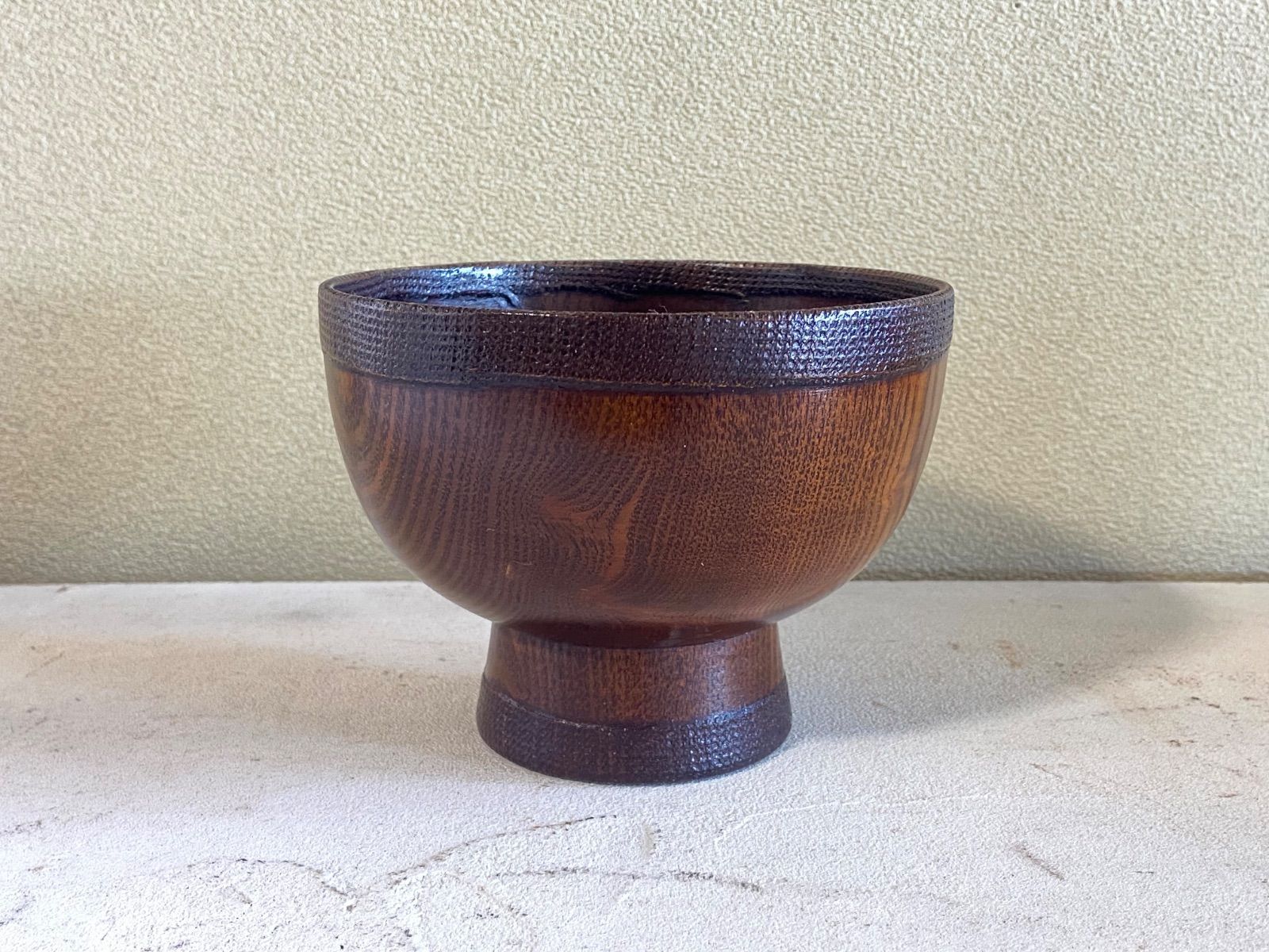 能登蔵出し 木地呂合鹿椀 2客組 漆器 / Noto Lacquerware 能登蔵出し 木地呂 渕布 合鹿椀 漆器2客セット / Noto Lacquerware