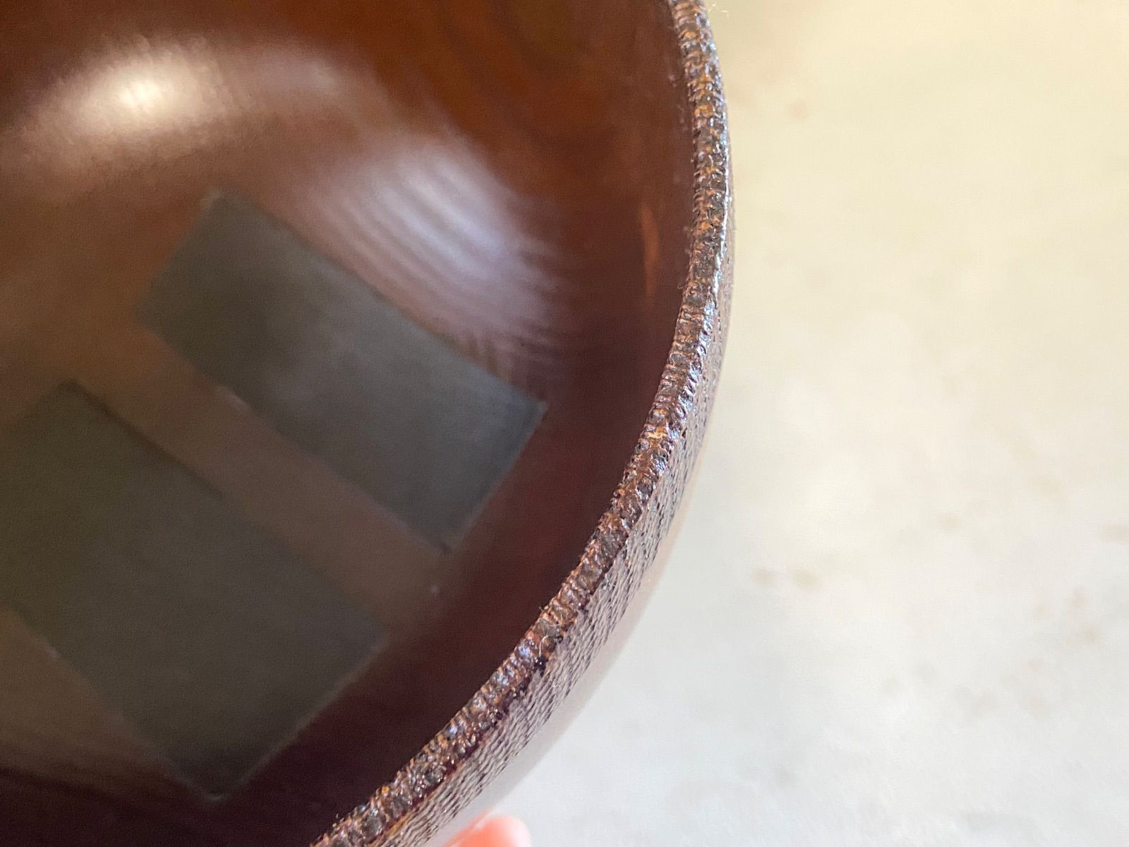 能登蔵出し 木地呂 渕布 合鹿椀 漆器2客セット / Noto Lacquerware