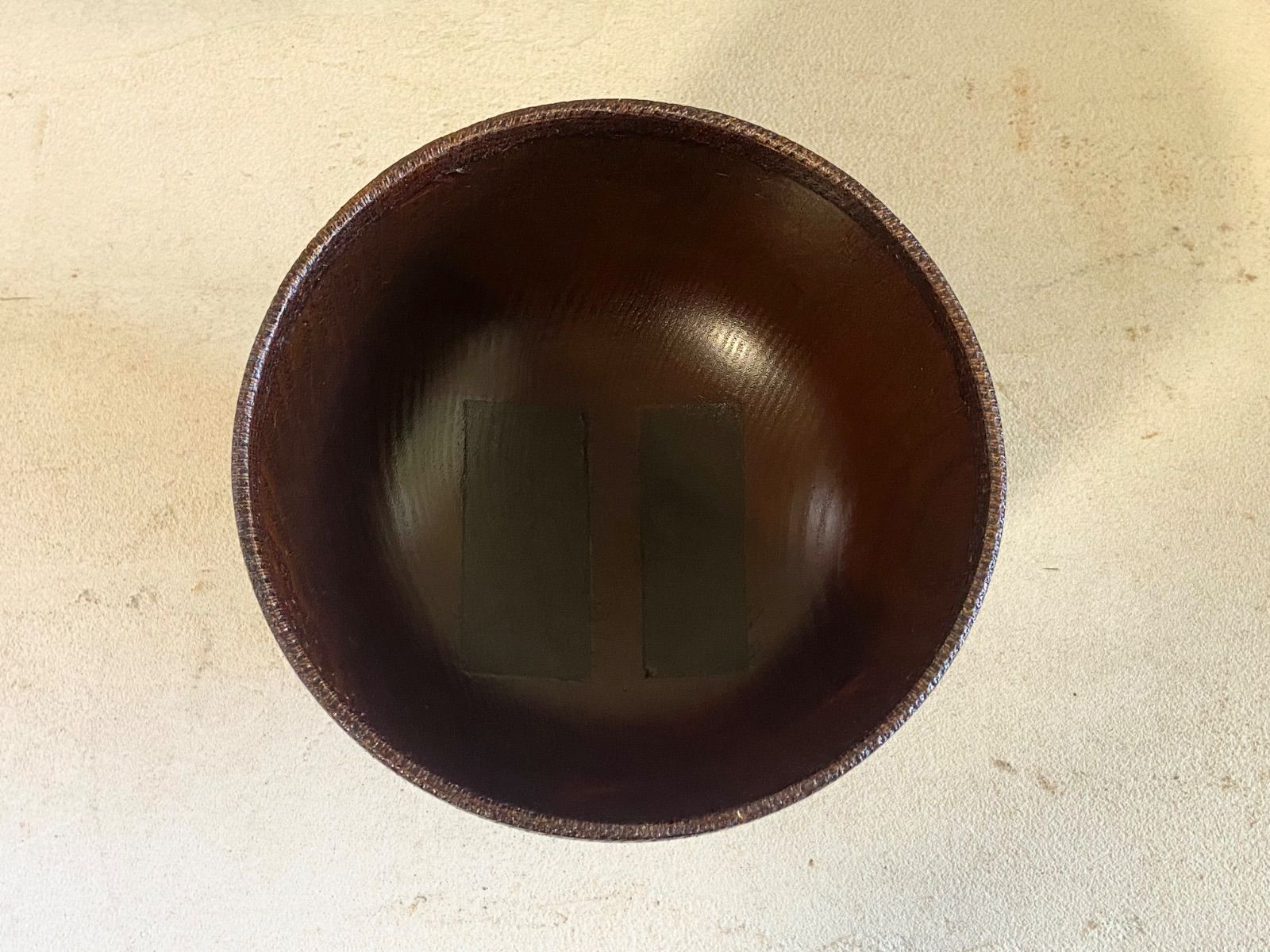 能登蔵出し 木地呂 渕布 合鹿椀 漆器2客セット / Noto Lacquerware