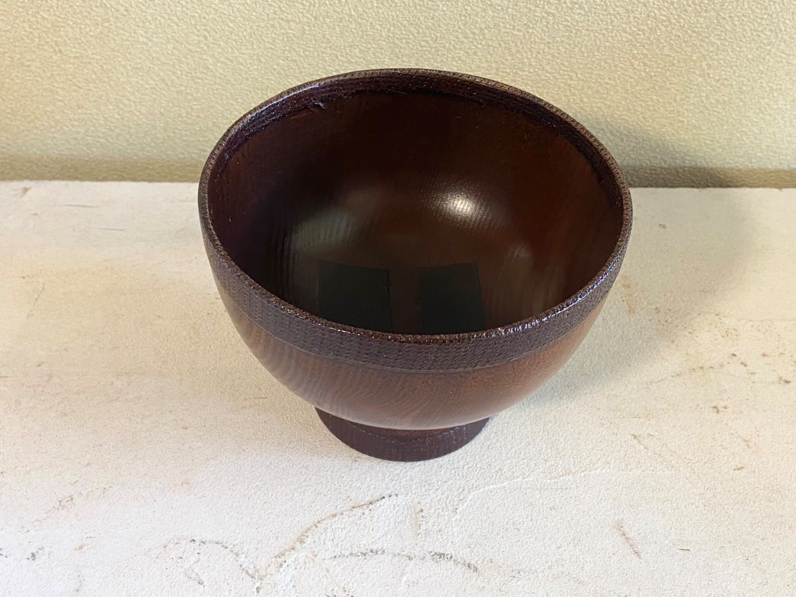 能登蔵出し 木地呂合鹿椀 2客組 漆器 / Noto Lacquerware 能登蔵出し 木地呂 渕布 合鹿椀 漆器2客セット / Noto Lacquerware
