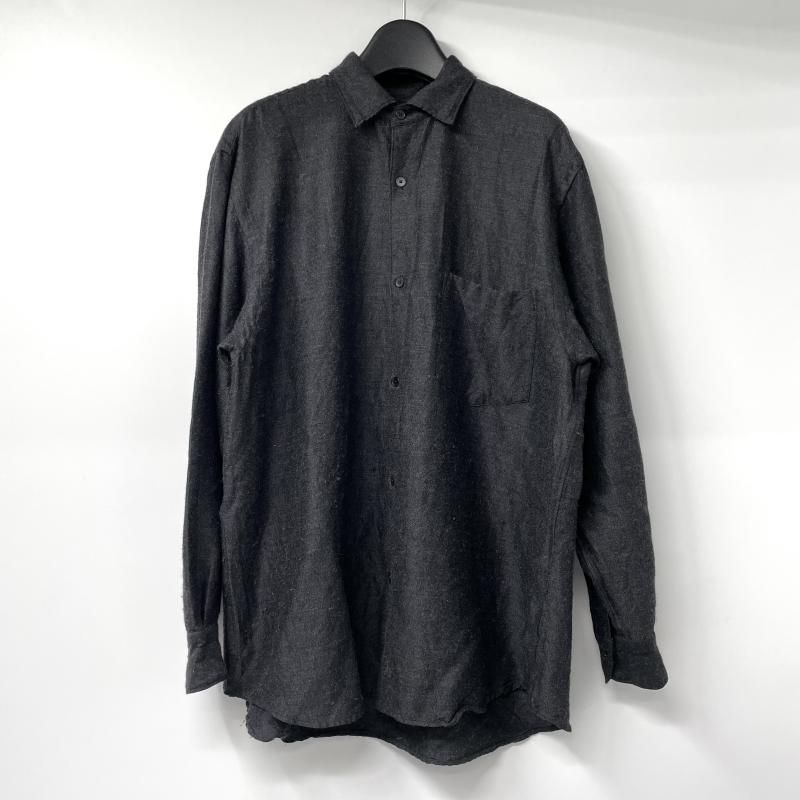 COMOLI 21SS ウールシルクコモリシャツ サイズ1 ブラック 長袖 コモリ 