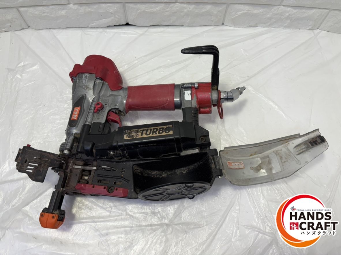 ▽【中古】MAX HV-R32G1 高圧ねじ打機 ターボドライバー 25〜32mm釘 