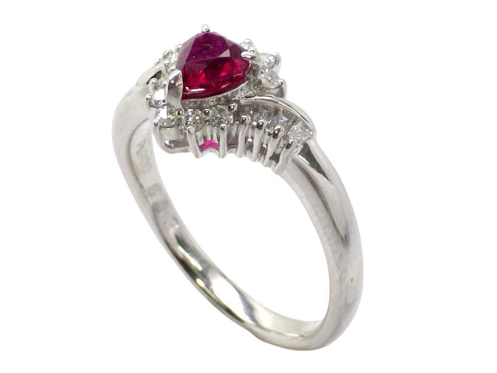 ルビー ダイヤモンドリング Pt900 5.67g 11号 鑑別書付き Jewelry