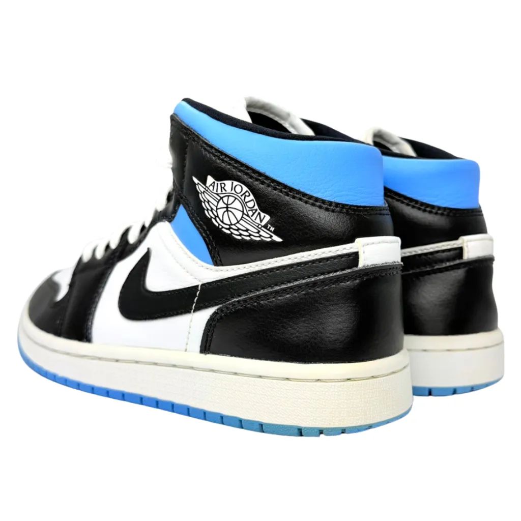 NIKE ナイキ　エア　ジョーダン39 ホワイト　ブラック　ブルー　黒　白　青 NIKE AIR JORDAN 1 MID BLACK UNIVERSITY BLUE エア ジョーダン 1