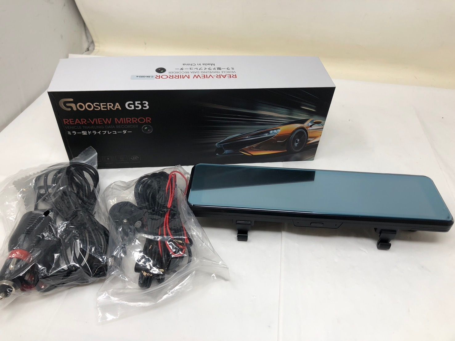 ◇ジャンク GOOSERA ゴーセラ G53 ミラー型ドライブレコーダー 実動作