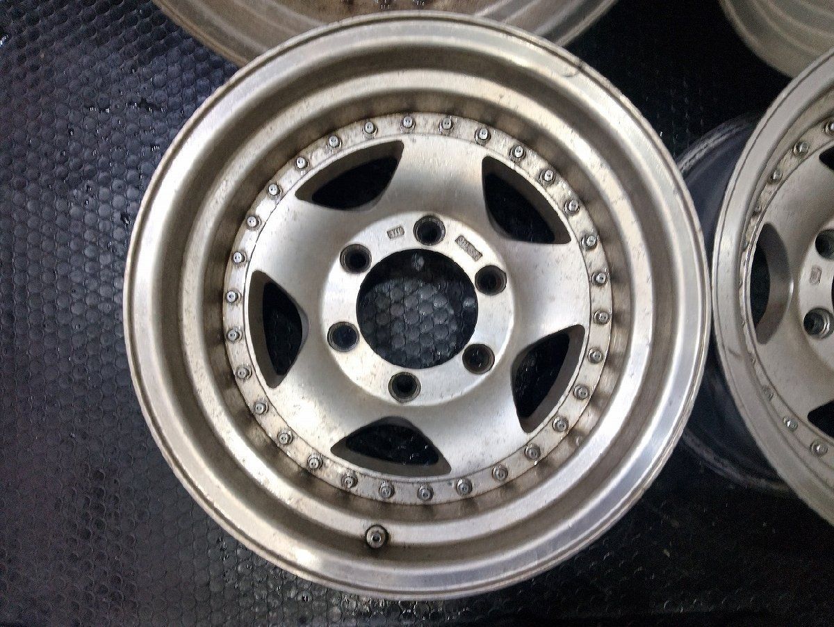 社外ホイール 15インチ 4本 8J6HPCD139.7-19 深リム ランクル等 