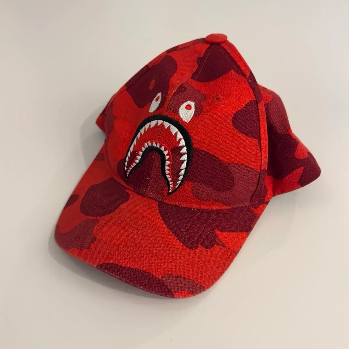 エイプ ベースボールキャップABCカモ2赤 A BATHING BAPE キッズ 子供 CAP