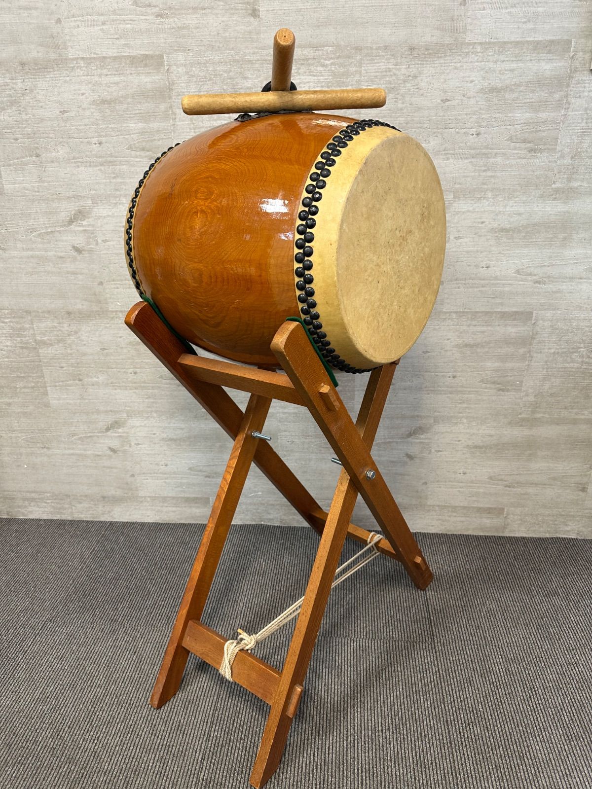 和太鼓 一尺二寸 長胴太鼓 打面36cm フォロー割対象商品】長胴太鼓 和太鼓 1尺2寸 打面36cm 横50cm 下見