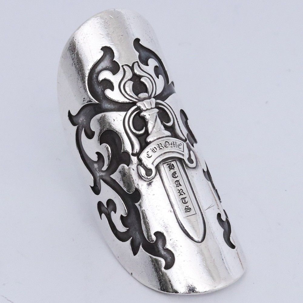 CHROME HEARTS クロムハーツ　カンノーリ　リング　１９号 19号 CHROME HEARTS オーダー品 カンノーリ ダガーリング シルバー