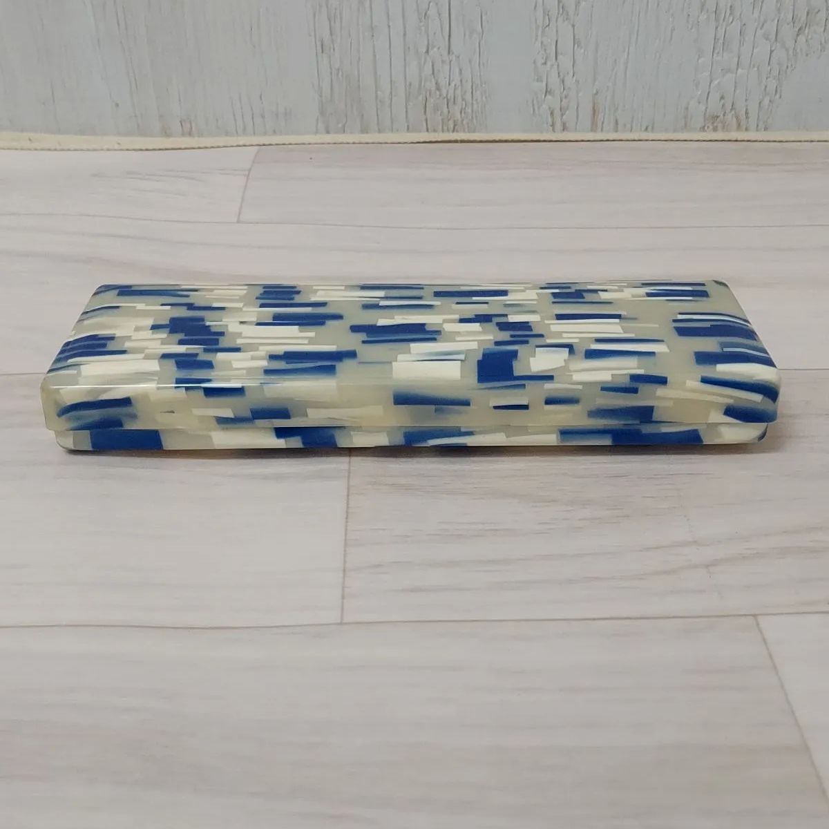 セルロイド ペンケース 昭和レトロ 筆箱 ダイセル クラフト 青 ブルー