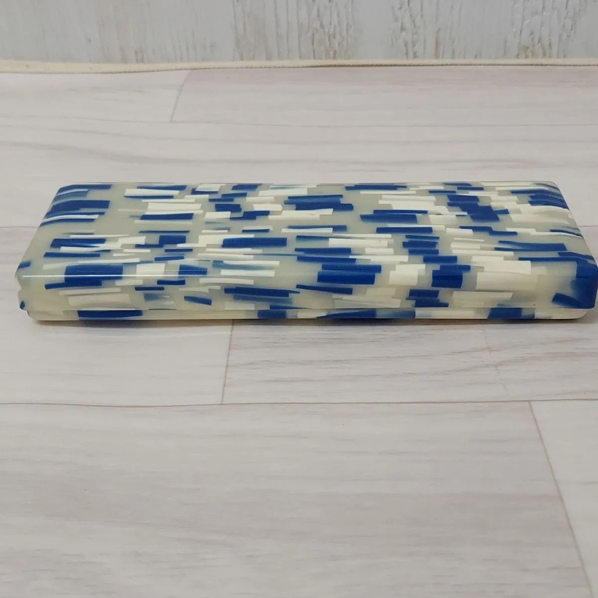 セルロイド ペンケース 昭和レトロ 筆箱 ダイセル クラフト 青 ブルー