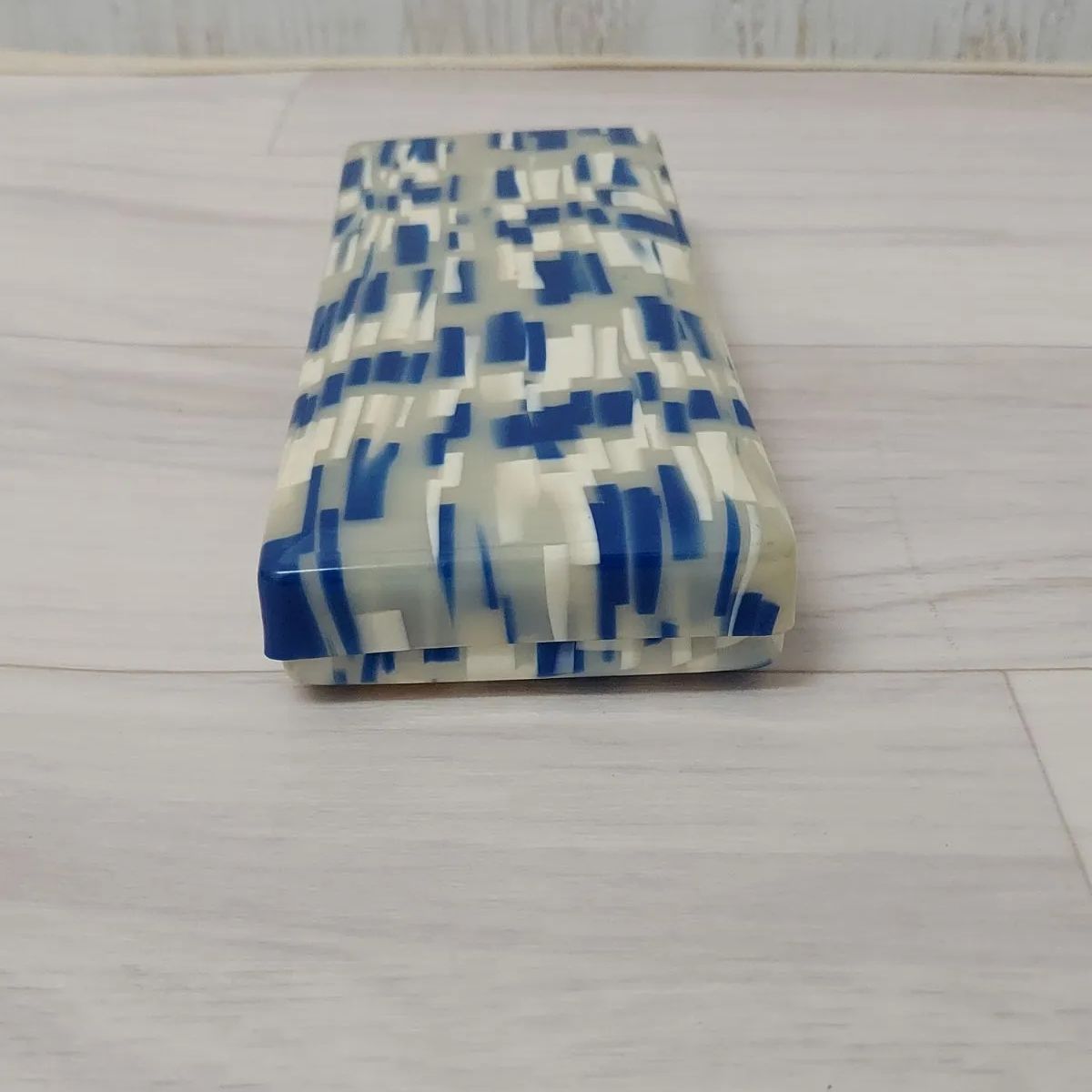 セルロイド ペンケース 昭和レトロ 筆箱 ダイセル クラフト 青 ブルー