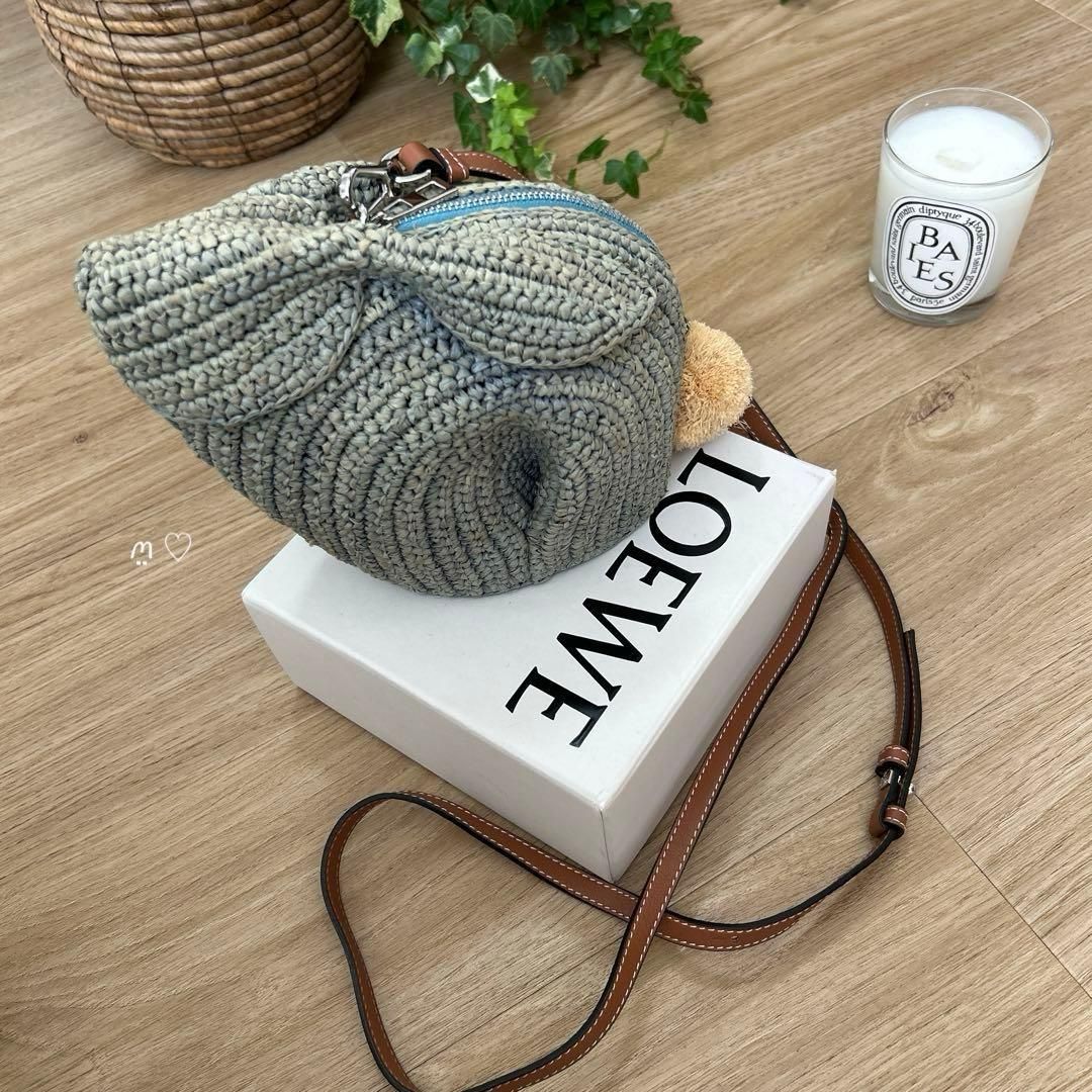 LOEWEロエベ ラフィアバニーバッグ ショルダー 斜めがけポシェット