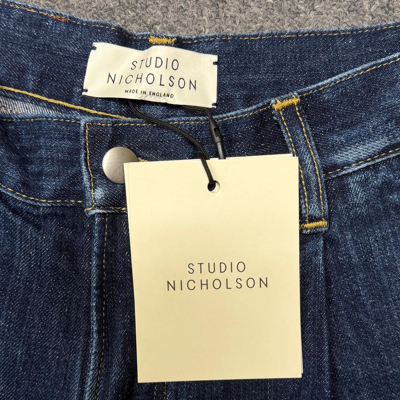 参考上代53900円 未使用 STUDIO NICHOLSON WASHED DENIM ウォッシュド