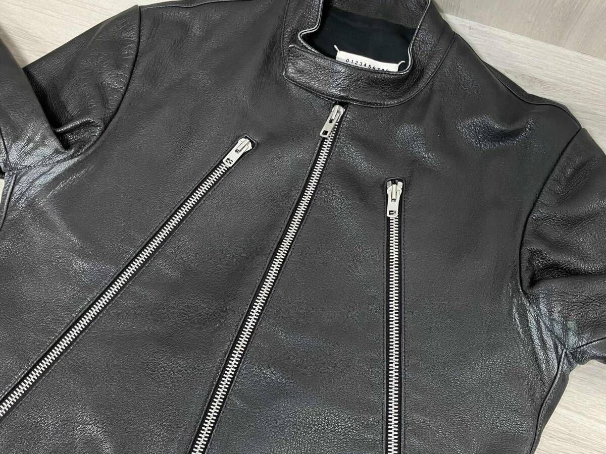 ピ*ス様 現行最安値　美品　メゾンマルジェラ　八の字ジップ　シングルライダース Maison Margiela (メゾンマルジェラ) 八の字 5ZIPライダース
