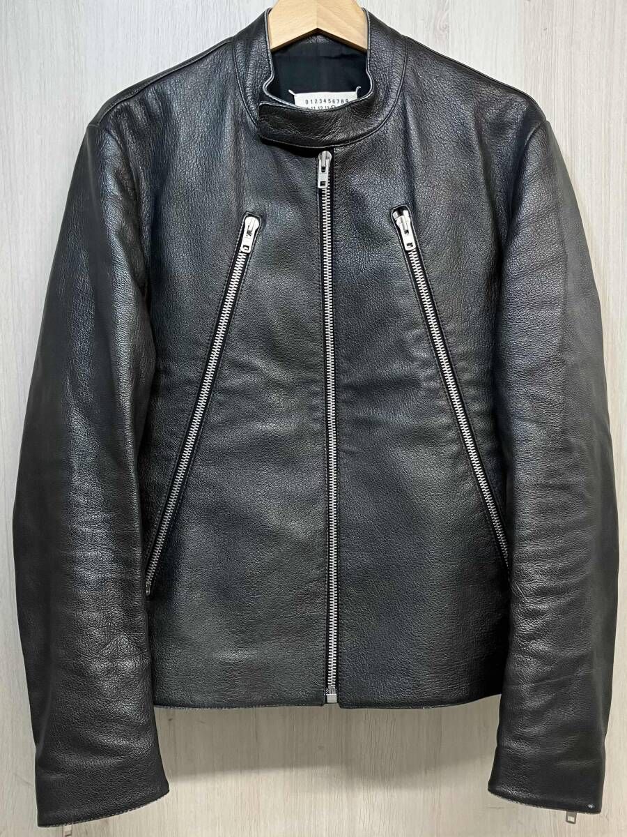 ピ*ス様 現行最安値　美品　メゾンマルジェラ　八の字ジップ　シングルライダース Maison Margiela (メゾンマルジェラ) 八の字 5ZIPライダース