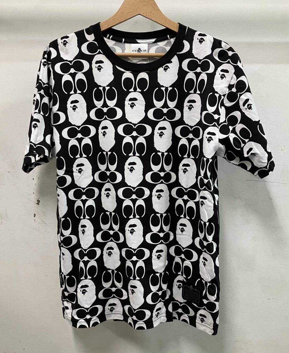 A BATHING APE アベイジングエイプ 半袖Tシャツ ×COACH コーチ 
