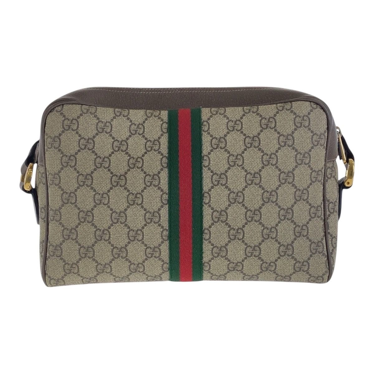 美品 GUCCI グッチ シェリーライン オフィディア ベージュ ゴールド金具 GGスプリームキャンバス /レザー 517060 斜め掛け ショルダーバッグ レディース 602033 【中古】 GUCCI - 美品 GUCCI グッチ シェリーライン オフィディア ベージュ