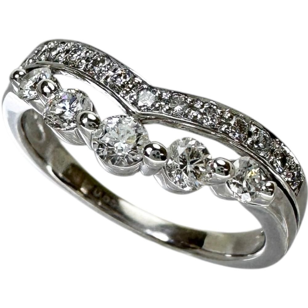 12号 ダイヤモンド 0.55 ct リング・指輪 K18WGホワイトゴールド 18金 