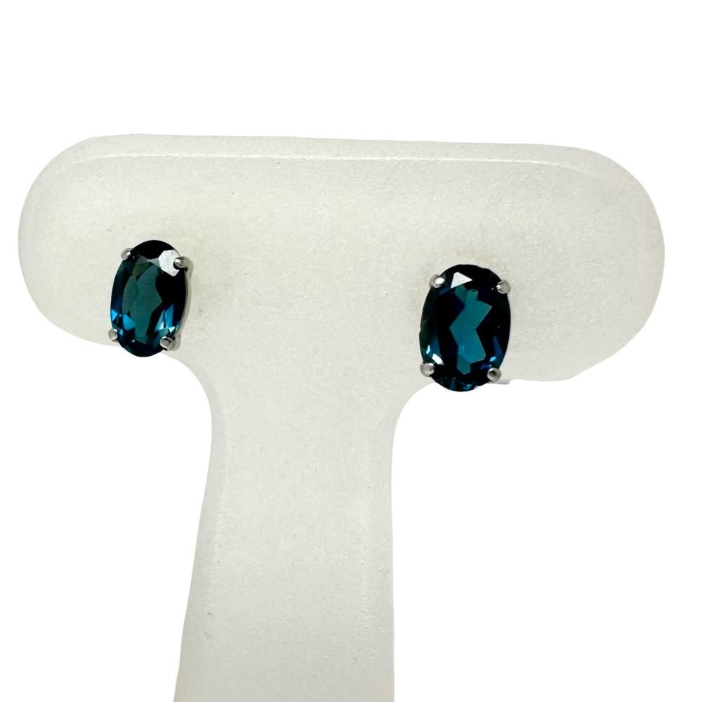 ブルートパーズ 0.45×2ct ピアス Pt900プラチナ 0.6g レディース 