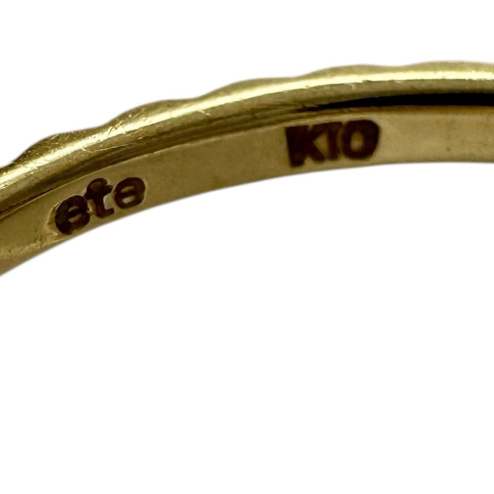 ete K10ゴールド ピンキーリング　ダイヤ　5号 ete - お値下げ◇ete◇K10*5号*ゆるやかV字ダイヤモンドピンキーリング