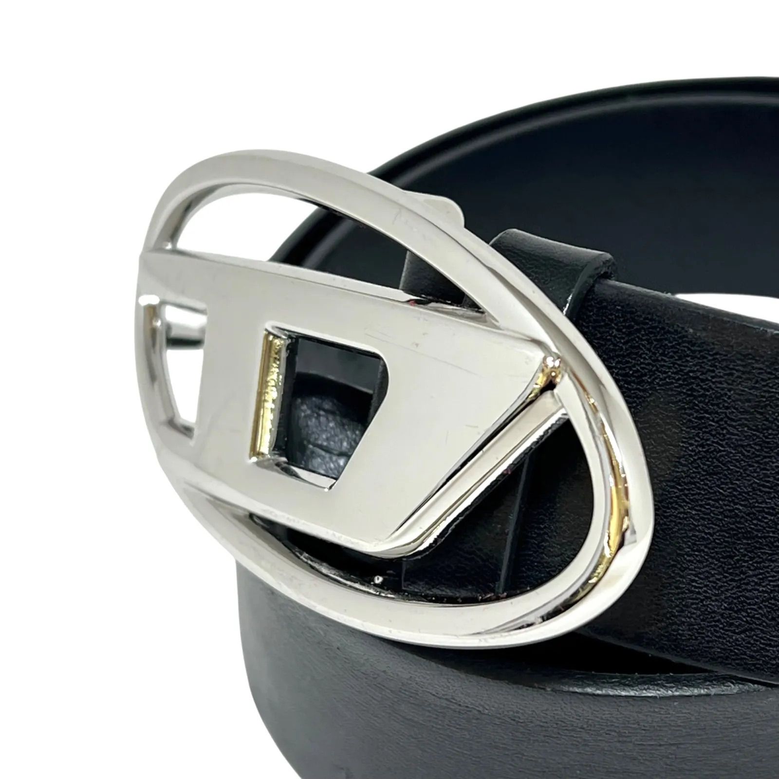 DIESEL ディーゼル ベルト B-1DR X08727 レザー オーバルD ロゴ T8013