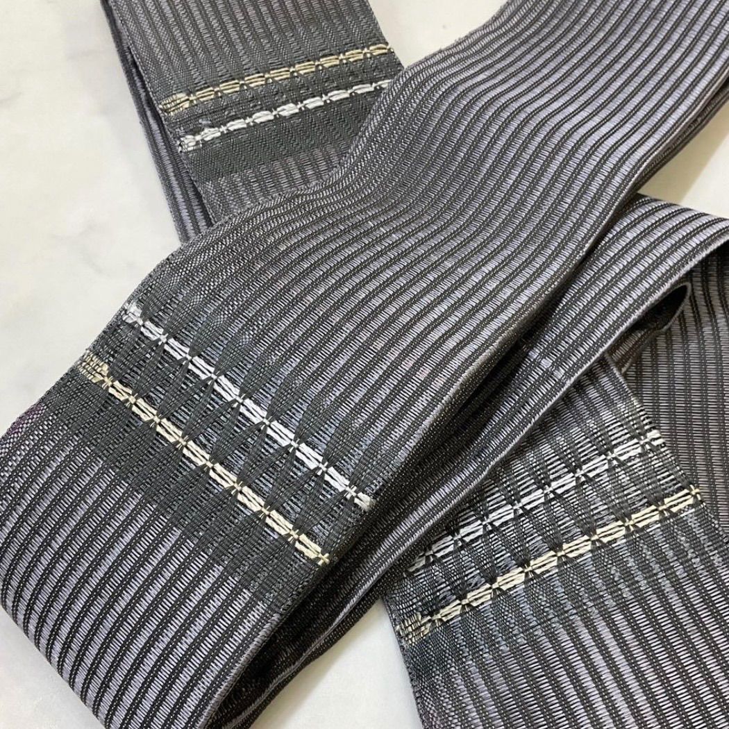 kimono+one＊男前屋＊厳選＊夏物夏帯＊お誂え品＊珍品＊紗織り角帯＊長さ401cm＊男着物男羽織男襦袢男袴角帯男帯 23,393円
