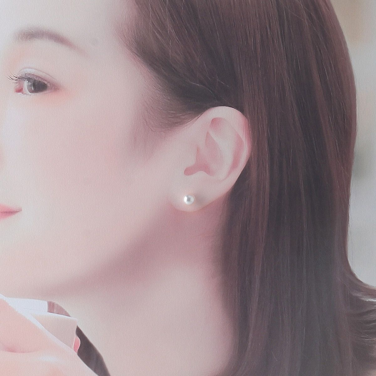 ティファニー パール ピアス 7.1mm×2 750YG 新品仕上げ済 TIFFANY