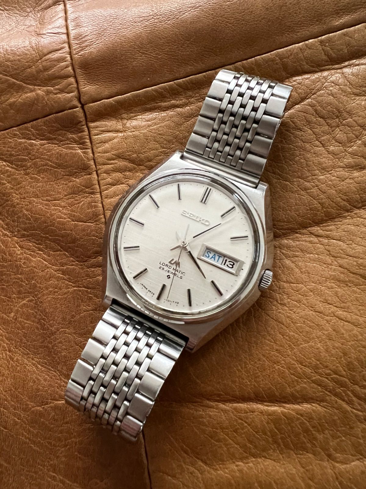 セイコー SEIKO☆ロードマチック 5606-7010☆絹目文字盤☆自動巻き