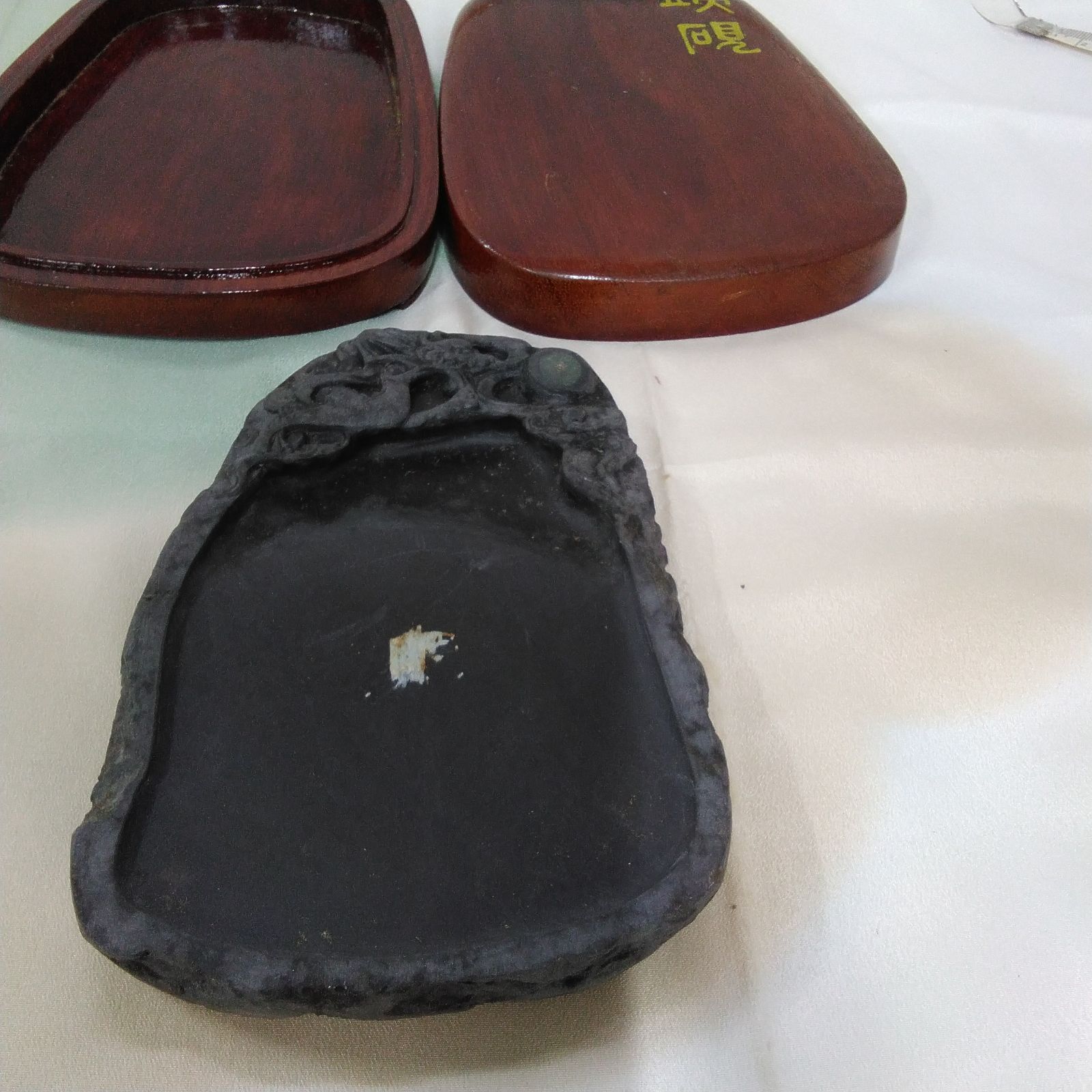 書道用具伝統的工芸品 中国硯 端渓硯 龍刻石眼入希少硯 U949 - メルカリ