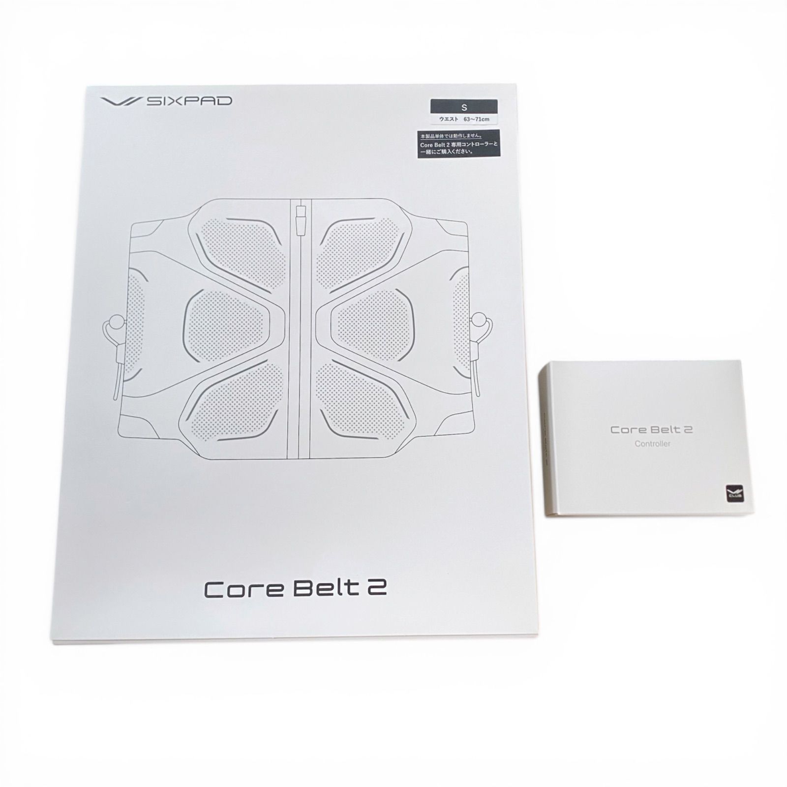 新品未使用 Core Belt 2 コアベルト2 正規品 EMS 腹筋ベルト 男女兼用 自宅トレーニング Sサイズ 専用コントローラー付? 腹筋 脇腹 背筋下部用 SE-CB-03A-S SE-CC-03A管理番号：922-13497